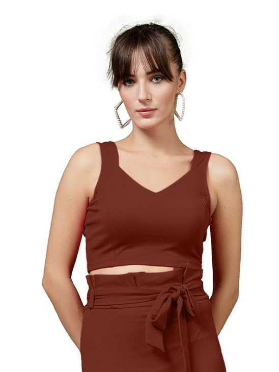 Image of OOMPH! Stretchable Sleeveless Crop Top