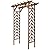 Outsunny 79in Wooden Garden Arbor Arch Trellis with Classic Countryside Style, Pergola Style Roof for Climbing Vines for Ceremony Party Weddings
