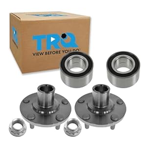 TRQ 2 Piece Front Wheel Bearing & Hub Kit Set Compatible with 2002-2003 Toyota Camry 2001-2005 RAV4