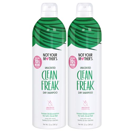 13 Best Dry Shampoos for Women Over 50: Transform Your Hair Routine 7 Not Your Mother's Value Pack Clean Freak Unscented Jumbo Dry Shampoo (2-Pack) - 12 oz Each - 70% More to Instantly Absorb Oil and Refresh Hair Between Washes - No Scent - For All Hair Types