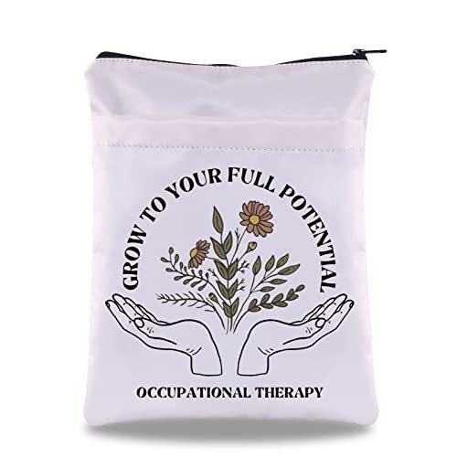 G2Tup Occupational Therapist Thank You Gift Ot Book Sleeve Grow To Your Full Potential Book Covers Occupational Therapy Graduation Gift Zipper Book Protector (Grow To Your Full Potential Off W) #TOP21