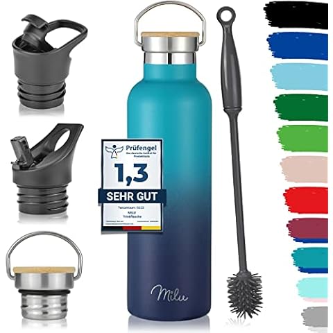 Milu Edelstahl Trinkflasche 500ml, 750ml Cover