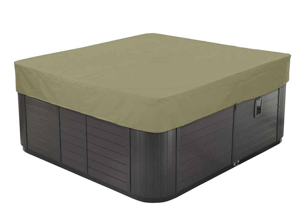 BaCover Outdoor Hot Tub Cover Weatherproof 210D Polyester Waterproof Weatherproof Garden Square SPA Cover Multiple Sizes to Choice,Beige,231x231x30cm