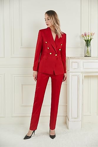 Women Suits 2 Piece Fashion Suits with Blazer Dress for Womens Casual Blazers (Blazer+Pants)2