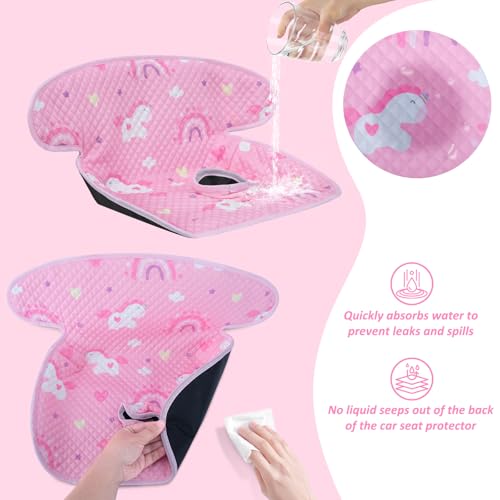 Image of INFANZIA Dry Seat, Car Seat Protector Waterproof Carseat Liner Potty Training Toddlers, Baby and Infants, Piddle Pad for Carseats Strollers (Pink, 1 Pack)
