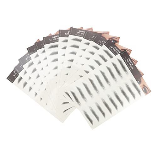 IWOWHERO 12pcs Waterproof Eyebrow Stickers Natural Fake Brows No Painful Surgery Instant Full Eyebrows