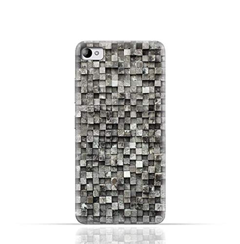 AMC Design TPU Mobile Case Cover for Lenovo S90 Sisley with Old Cube Black Wood Texture