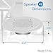 Pyle 8” Ceiling Wall Mount Speaker - Full Range Woofer Speaker System 100 Volt Transformer Flush Design w/ 60Hz-16kHz Frequency Response 200 Watts Peak & Template for Easy Installation PDICS8, White