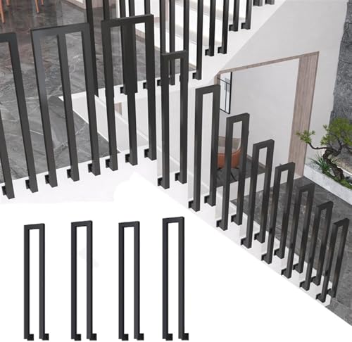 Rambarde escalier extérieur en fer forgé noir pour balcon - 2