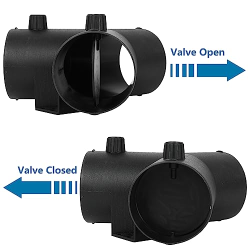 Copgge Diesel Heater Duct Connector Parking Heater Pipe Hose Ducting Vent Connector with Adjustable Valve Flap for Eberspacher Webasto Diesel Heater, for Chinese Diesel Heater 5KW 8KW (Y Branch 75MM) - Thumbnail 3