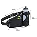 Roysmart Laufgürtel für Handy, Hüfttasche, Gürteltasche mit Flaschenhalter, Verstellbar Hüfttasche Damen und Herren, Bauchtasche für Trinkflasche zum Joggen, Laufen, Sport, Fitness (Schwarz)