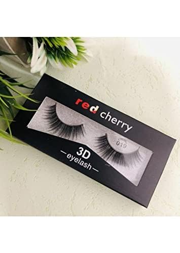 Airi Creations Red Cherry 3D Eyelashes Fibber Synthetic,Natural & soft 100% Handmade 3D Eyelashes (Pack of 2)