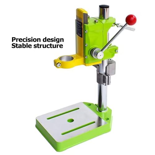 Zpblwt Supporto Per Trapano A Colonna, Multifunzione Trapani A Colonna Con Morsa E Banco Da Lavoro, Regolabile In Altezza Per Trapano, Fori Precisi, Verde - 5
