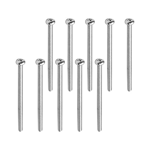Yinpecly 10Pcs M4-0.7 x 70mm Pan Head Phillips Machine Screws