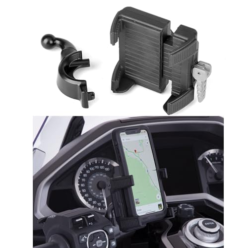 RUNNING PANTHER Motorcycle Phone Mount Compatible with Honda Goldwing GL1800, Cell Phone GPS Navigation Holder with Black Perch Mount for Honda Goldwing GL1800 GL1500