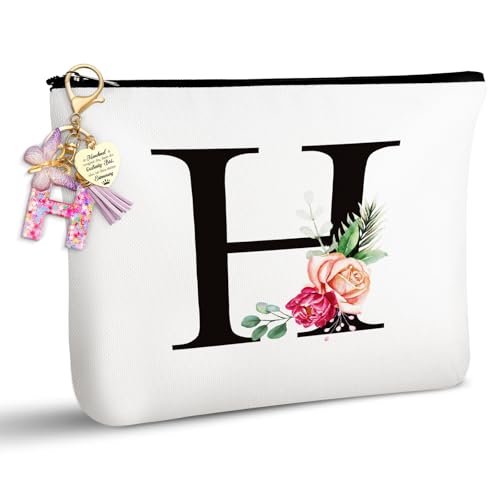 TUZELIYA Personalisierte Buchstaben A-Z Kosmetiktasche Geschenk für Frauen - Geburtstagsgeschenke für Frauen, Mädchen, Mütter, Beste Freundinnen und Brautjungfern