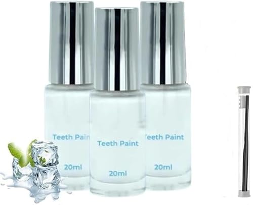Pintura de dientes, te da dientes instantáneamente más blancos, pintura blanqueadora de dientes instantánea, aliento fresco, fácil y rápido obtener dientes brillantes (3)