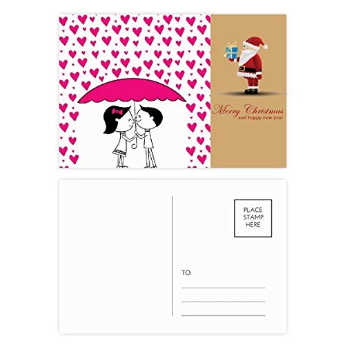 Cartes postales de Saint-Valentin Père Noël pour couple x20