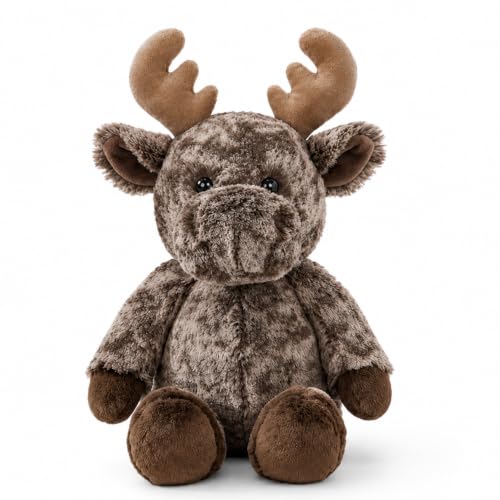 okegztoa Reindeer Stuffed Animal Plush Toy Soft Plushie Cuddly Santa's Reindeer Cute Plush Toy for Kids Toddlers Boys Girls Birthday Christmas Nursery Decor Party Favors