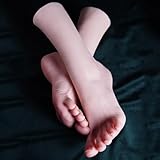 Modelo realista de pie de silicona, maniquí suave de tamaño real 1:1 para exhibición de zapatos, pintura y práctica médica, posicionamiento completo