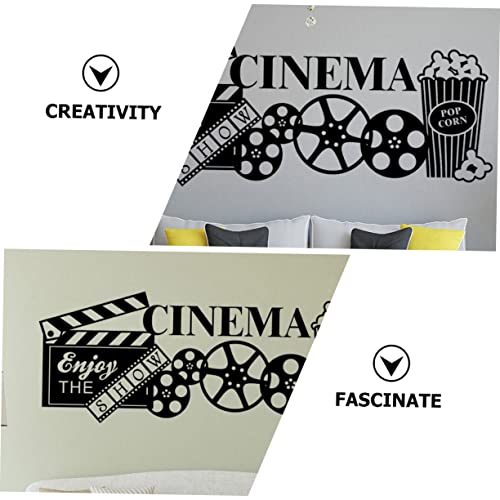 Hoement Adesivo De Parede De Cinema Adesivos De Pôster Enfeites De Casa Bandeira Cutom Adesivo De Pa