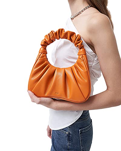 JW PEI Women's Gabbi Ruched Hobo Handbag (Orange) - Thumbnail 7