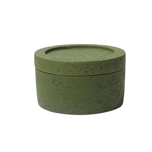 Porcelain candlestick, Aromatherapy Ceramic Candlestick Holder Round With Lid Multicolor(Green)