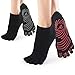 SOX TOWN Non Slip Yoga Socks for Women 2 Pairs Five Toe Socks with Grips for Pilates Barre Ballet Dance Barefoot Workout