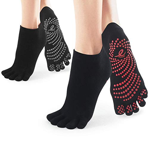 SOX TOWN Yoga Socks with Half Toe Non-Slip Toeless for Women Pure Pilates
