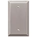 Amerelle FBA_163BBN Century Brushed Nickel Steel 1 Blank Wallplate