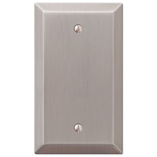 Image of Amerelle Century Blank Steel Wallplate in Brushed Nickel