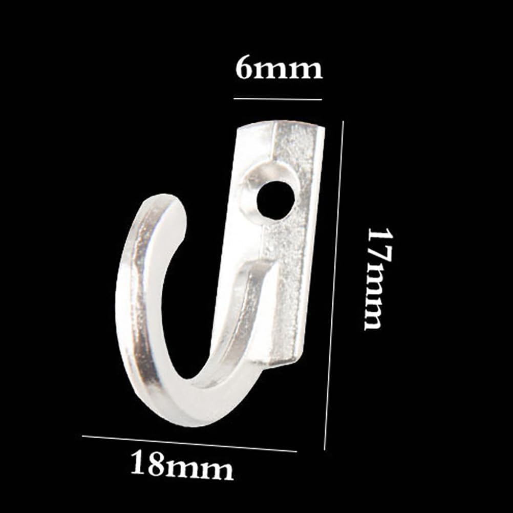 20pcs Mini Retro Zinc Alloy Wall Hooks, Metal Coat and Organizer Hangers for Home, Bathroom, and Cabinet Use, Silver Small Wall Door Hooks for Hanging Robes and Towels