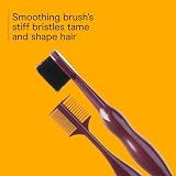 Conair Slick Back Tail Comb Set, 3-Pack with Fine Tooth Tail Comb, Edge Brush, and Smoothing Brush for Teasing, Parting, and Smoothing Sleek Hair Styles, Control Hair Flyaways
