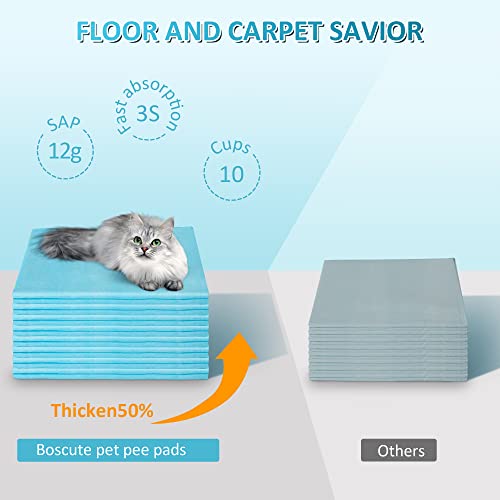 Boscute Super Absorbent & Leak-Proof Jumbo Size 36\"x36\" Pet Training Dog Pee Pads, Thicken Quick Dry Disposable Puppy Pee Pads, Potty Training Pads for Dogs Cats, Rabbits - Thumbnail 4