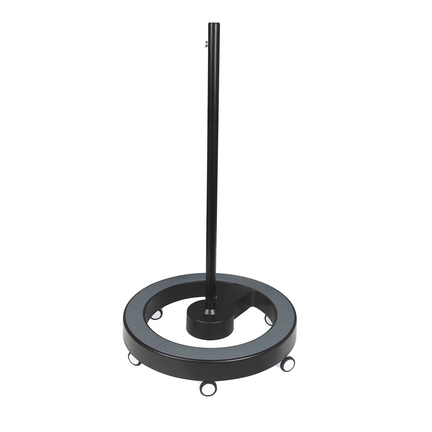 Lumeno Supporto con ruote 6159GR, 6159GN, 6159SW con anello di base grigio o verde, stativo per lampada con lente d' ingrandimento, da lavoro o estetica, adatto alla serie 721X, 821X, 851X nero