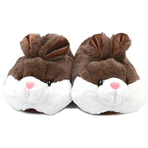Schattige Dierenpantoffels, Roze Konijn Pluche Winter Warme Fluwelen Pantoffels Comfortabele Binnenschoenen Hamster…