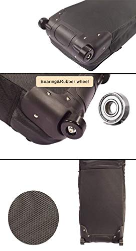 UNISTRENGH Fully Padded Snowboard Bag With Wheels Large Multi-compartment Ski Boots and Helmet Bag Perfect for Travel (Black/Blue, 166cm)