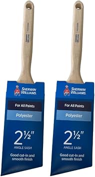 Sherwin WIlliams Contractor Series Nylon/Polyester Angle Sash Brush 2-1/2 inch 2-Pack