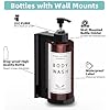 Plastic Soap Dispenser,Wall Mount Shower Pump,No-Drill Wall Mounted Shower Soap Dispenser,Shampoo and Conditioner Dispenser Modern Refillable Shampoo Pump Bottles for Shower Soap