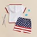 Toddler Boy 4th of July Swimsuit Towel Terry Swim Cover Up Flag Embroidery Zipper Hooded Bathing Suit Swimwear Set (Red USA, 6-12 Months)