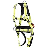 PeakWorks PeakPro Plus Safety Harness - Class APE, 5 D-Rings, Premium Comfort Padding & Lumbar Support Belt - Fall Arrest Protection - ANSI Z359.11, CSA Z259.10 & OSHA Compliant (Multiple Sizes)