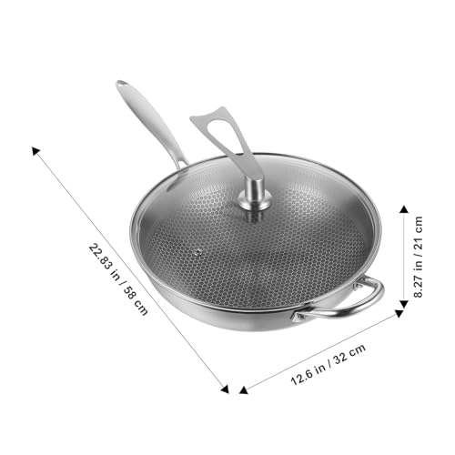 Wok de acero inoxidable con tapa 32 cm miniatura 2