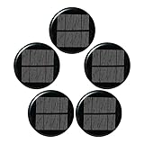 5Pcs Mini Solar Panels for Solar Power, 4V 130mA Mini Solar Panel Kit DIY Electric Toy Photovoltaic Cells Solar Epoxy Cell Charger Diameter 2.87'(73mm)