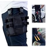 Tool Bag, Adjustable Belt Tool Belt Pouch, Tool Pouch with Belt Clip, Leg Pocket Pouch, Electrician Tool Bag, Utility Mini Tool Organizer Pouch for Electrician, DIY,Automotive,Craftsman,Carpenter