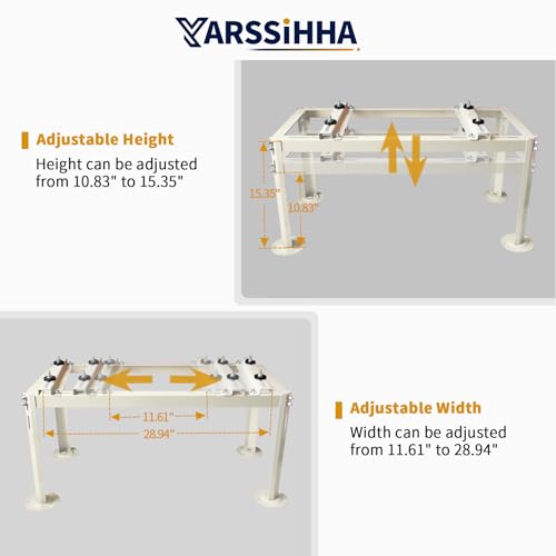 Yarssihha Mini Split Ground Stand for 9000-24000 BTU Ductless Air Conditioners Heat Pumps, Heavy Duty Adjustable Mini Split Stand, Condenser Stand, Max Load: 440LBS by Yarssihha - Image 5