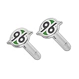 2er Set Hannover 96 Manschettenknöpfe Logo (2er Set) Cufflinks H96 - Plus Lesezeichen I Love Hannover