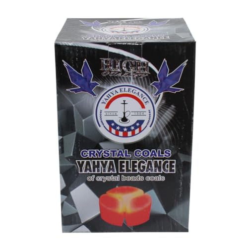 Yahya Elegance Hookah Crystal Charcoal 72ct