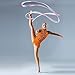 TOYMIS 4pcs Ribbons for Gymnastics, 78.7 Inch Sparkling Dance Ribbon Rainbow Ribbon Dancer Wand Streamer on a Stick for Kids Girls Artistic Dancing Training Birthday Party Favors