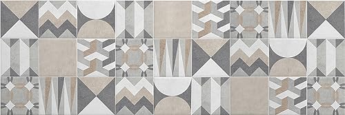 Miniatura 2 de Crearreda Panel Protector Antisalpicaduras Cocina Adhesivo De Pared Geometric Tiles 180x60cm 100 Made In Italy Con Tinta No Tòxica, Ignìfuga Y Resistente Al Agua