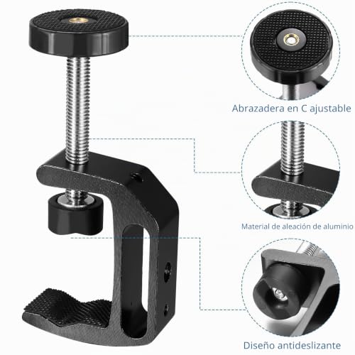 Miniatura 3 de 2 Piezas Abrazaderas En C De Trabajo Pesado Ajustables De Metal Tornillo Tiger Abrazaderas Para Carpintería Instalación De Frentes De Cajones Soldadura Manualidades Montaje De Escritorio Abrazadera De